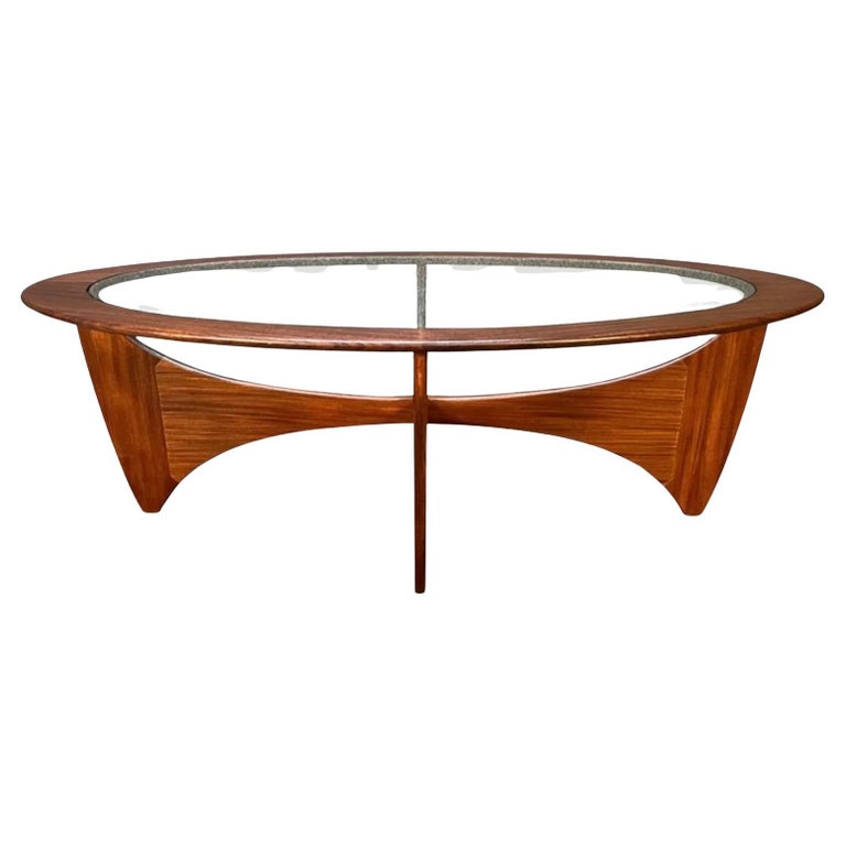 Vintage Mid Century Modern Teak Oval "Astro" Coffee Table by G Plan For