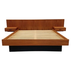 Lit Queen en teck Vintage Mid Century Modern