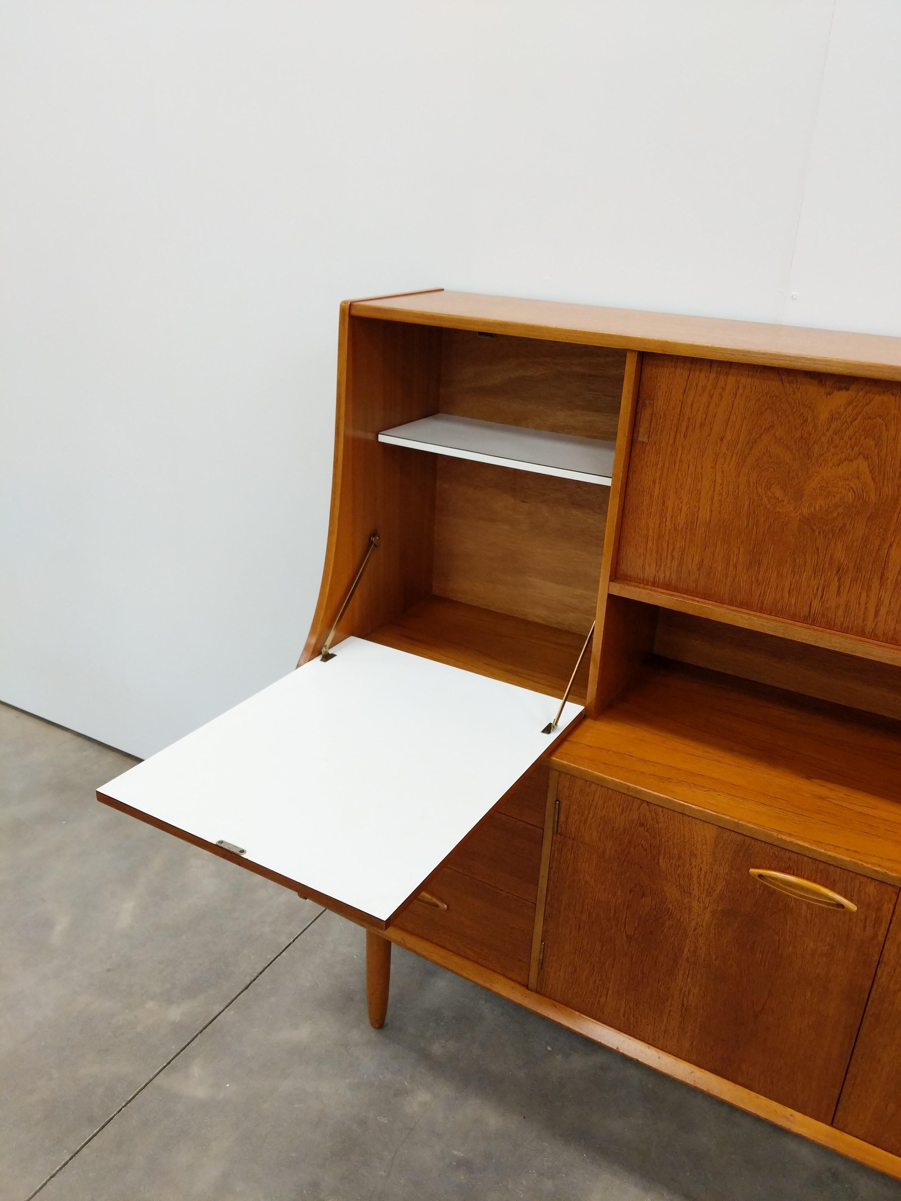 European Vintage Mid Century Modern Teak Sideboard by Jentique For Sale