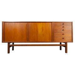 Vintage Mid-Century Modern Teak Sideboard Credenza By Nils Jonsson for Troeds