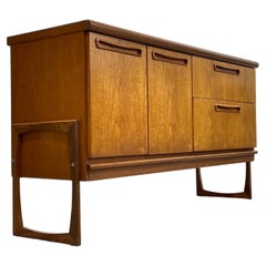 Vintage Mid Century Modern Teak Square Leg CREDENZA / Sideboard, c. 1960's