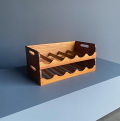 Vintage Mid-Century Modern Teak Stacking Wine Rack by Kalmar, 1960's