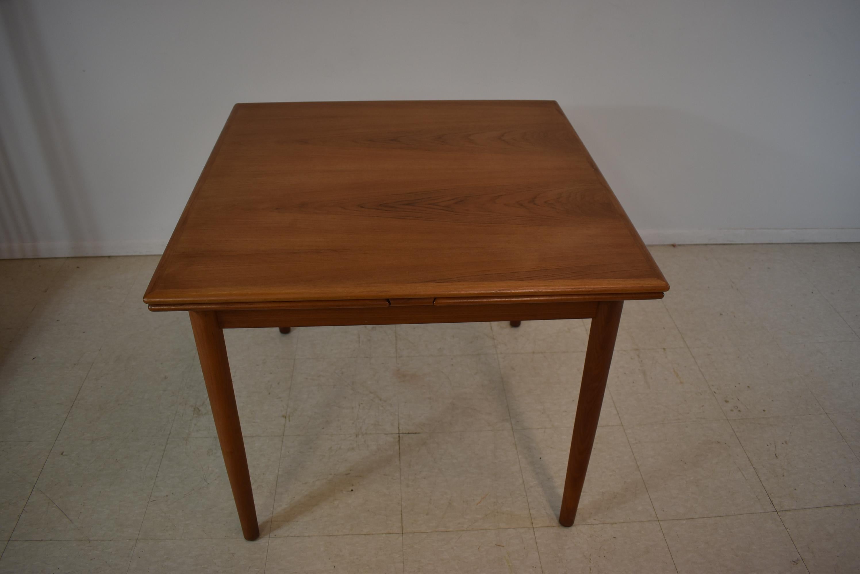 European Vintage Mid-Century Modern Teak Table & Chairs Frem Rojle Denmark