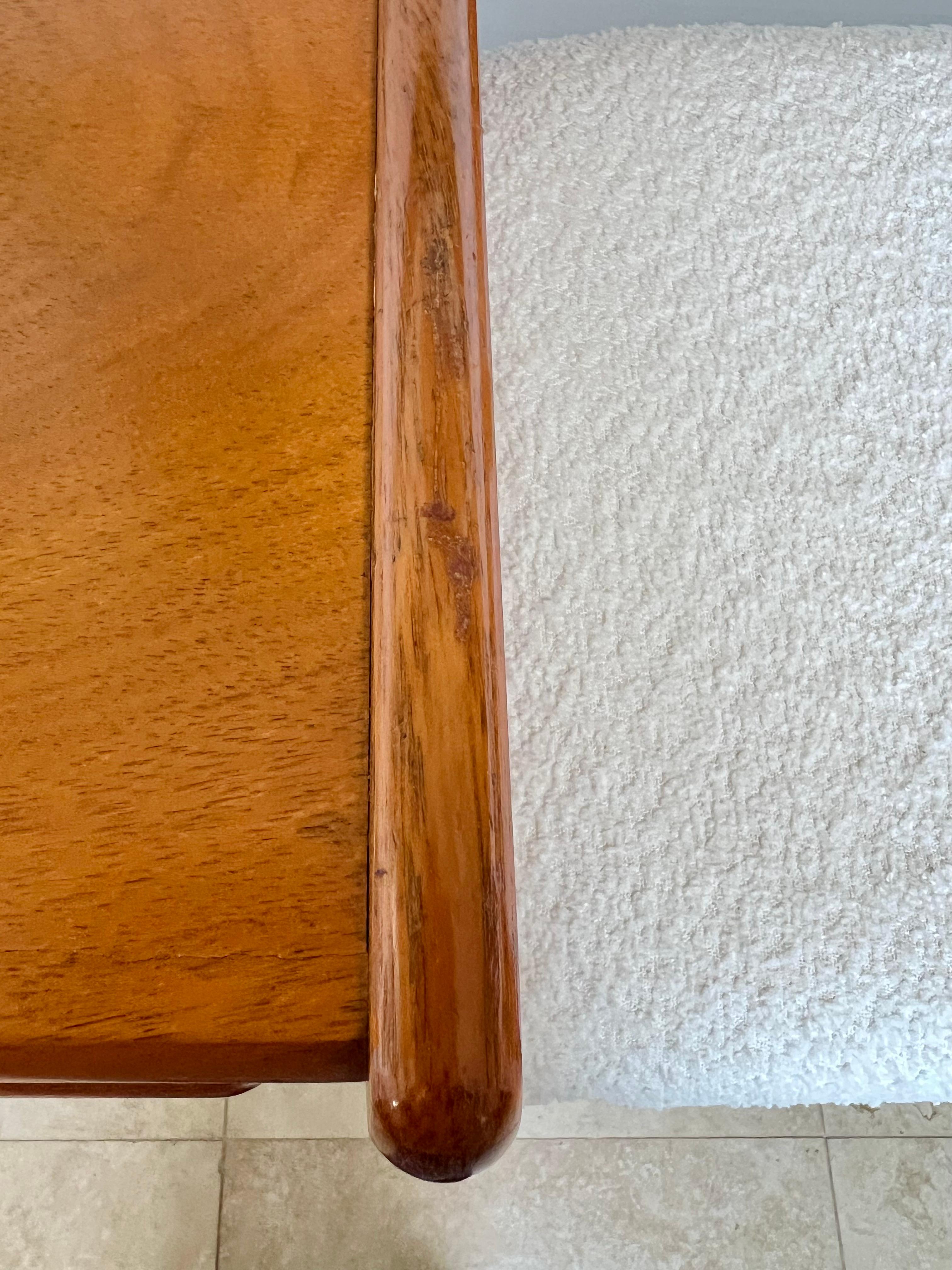 Banc téléphonique en teck Vintage Mid-Century Modern en vente 2