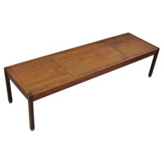 Table basse rectangulaire 60" Vintage Mid Century Modern Teak Wood Danish Style