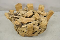 Vintage Mid Century Modern Teak Wood Root Driftwood Coffee Table Pedestal Base