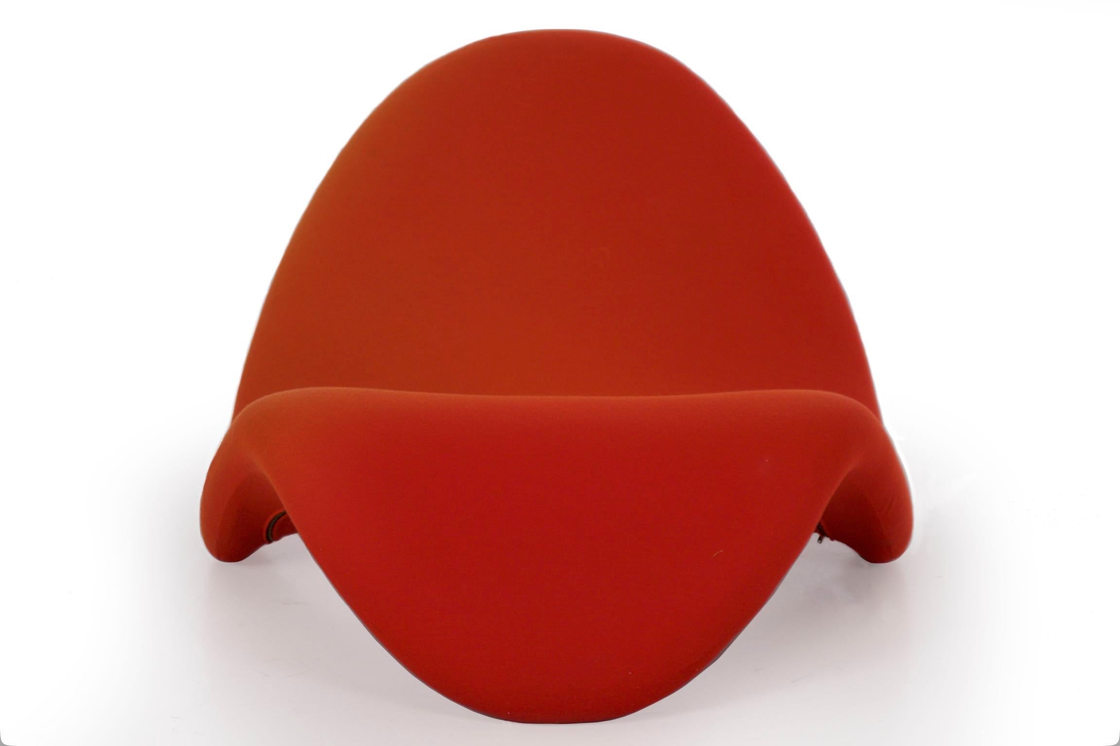 The iconic chair designed by Pierre Paulin in 1967 for Artifort titled the “Tongue Chair”, the groundbreaking chair remains in the permanent collection of Moma (acc. no. 453.2008.1). It was a statement piece that turned notions of a proper chair