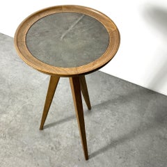 Vintage Mid Century Modern Tripod Side Table by John Van Koert Drexel 1950s