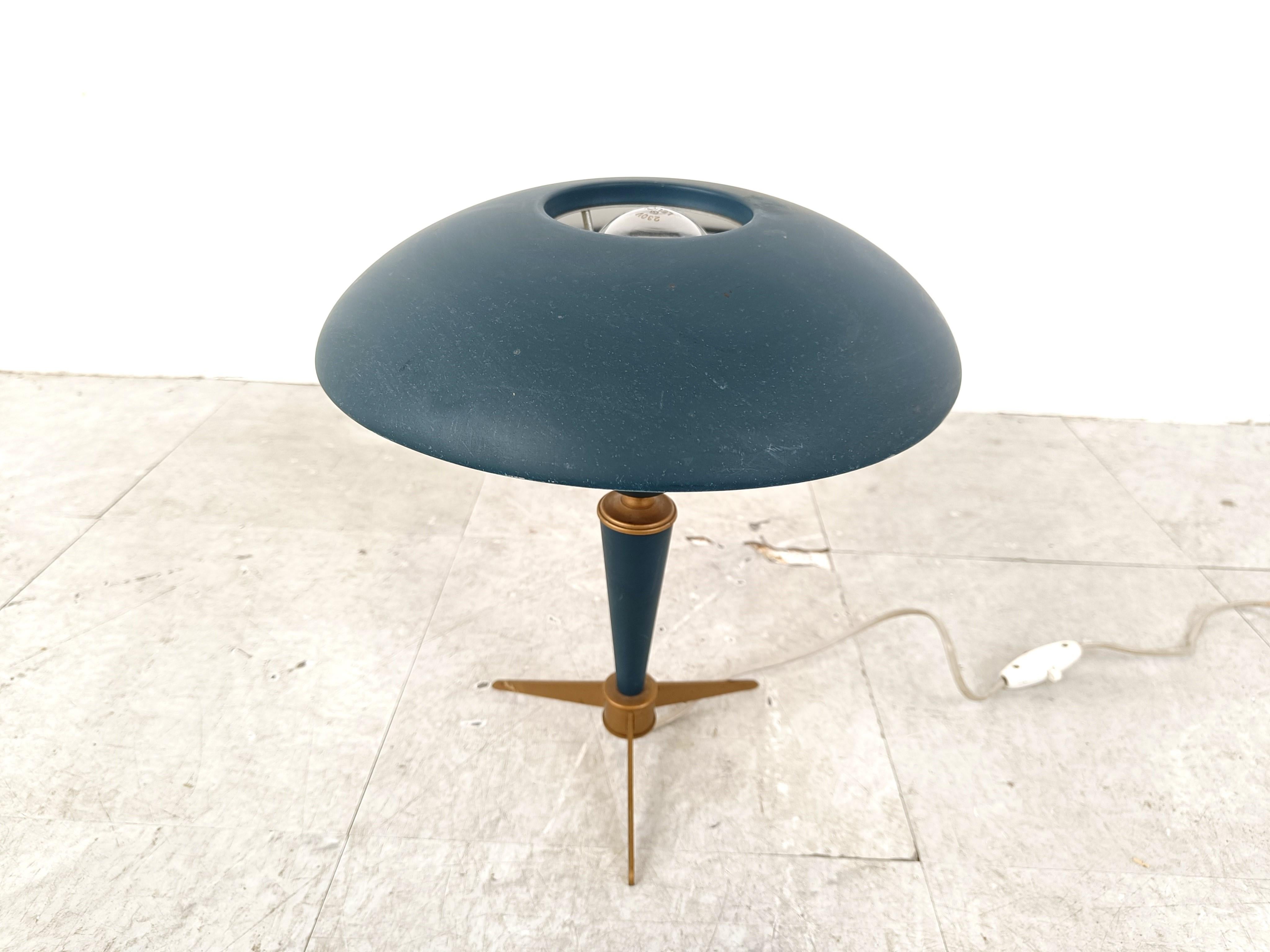Space Age Vintage Mid-Century Modern Tripod Table Lamp by Louis Kalff for Philips For Sale