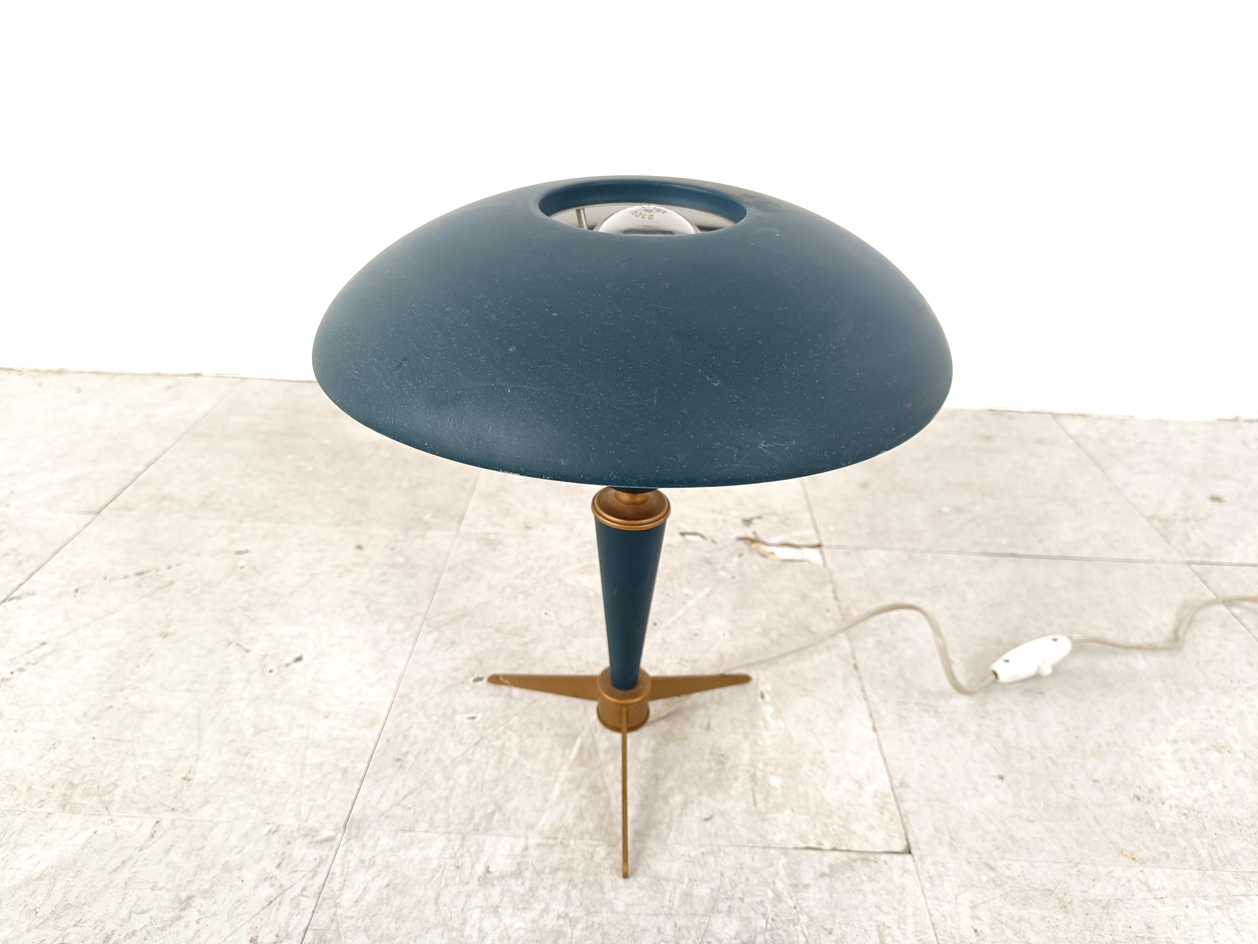 Space Age Vintage Mid-Century Modern Tripod Table Lamp by Louis Kalff for Philips