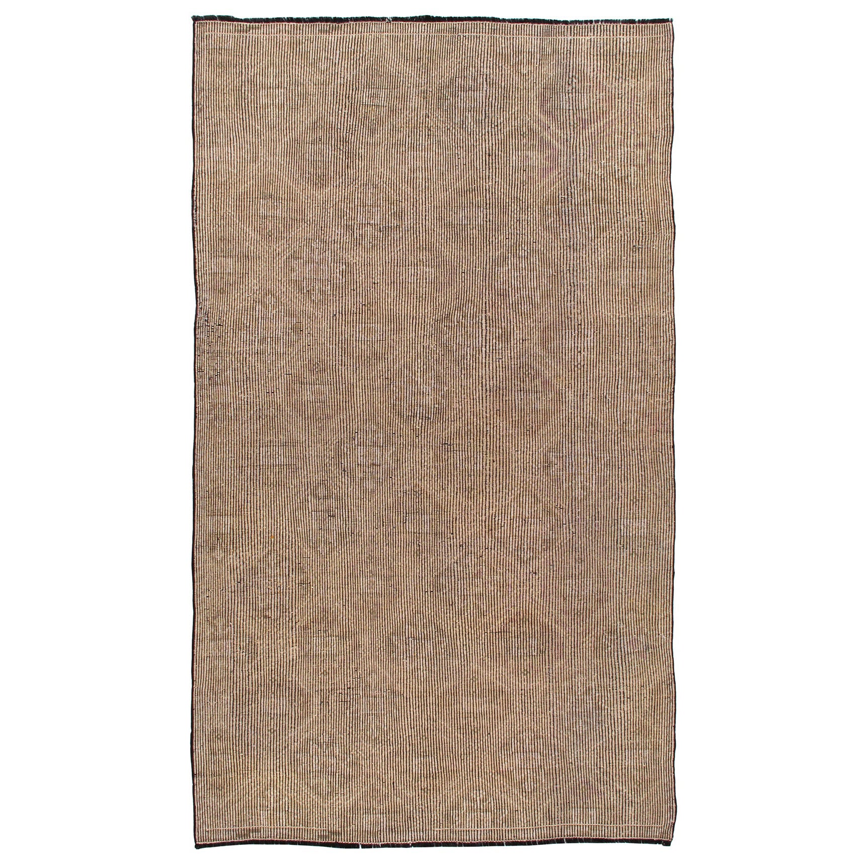 Tappeto vintage tribale turco Jajim a trama piatta della metà del secolo scorso