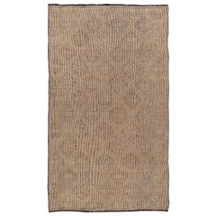 Türkischer Stammeskunst-Jajim Flachgewebe-Teppich, Mid-Century Modern