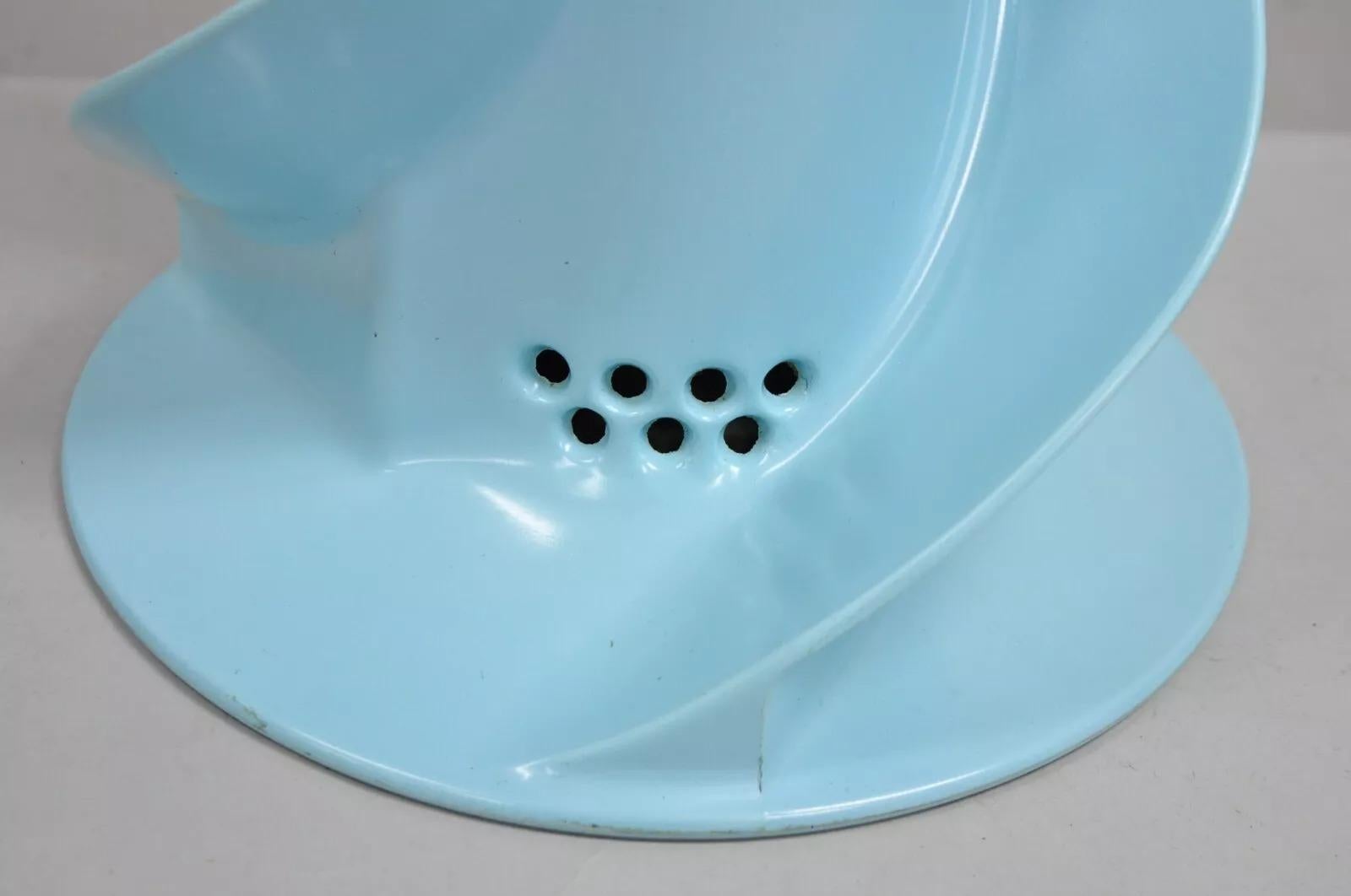 Unknown Vintage Mid Century Modern Turquoise Blue Washing Machine Agitator Table Lamp For Sale