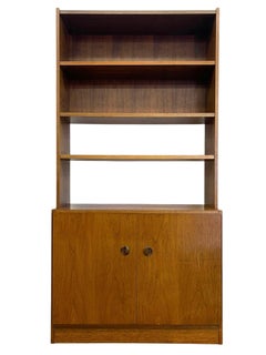 Vintage Mid Century Modern Van Pelt Belgian Cabinet Bookcase Hutch.