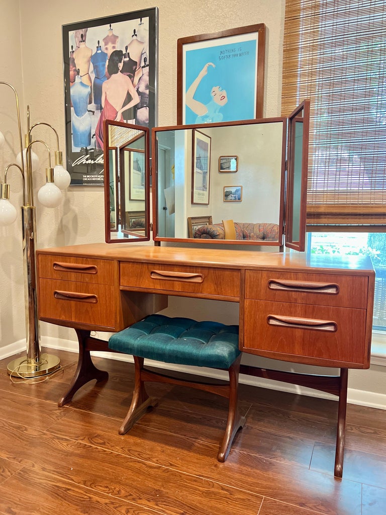 Vintage MidCentury Modern Vanity / Desk by GPlan, Part of Their