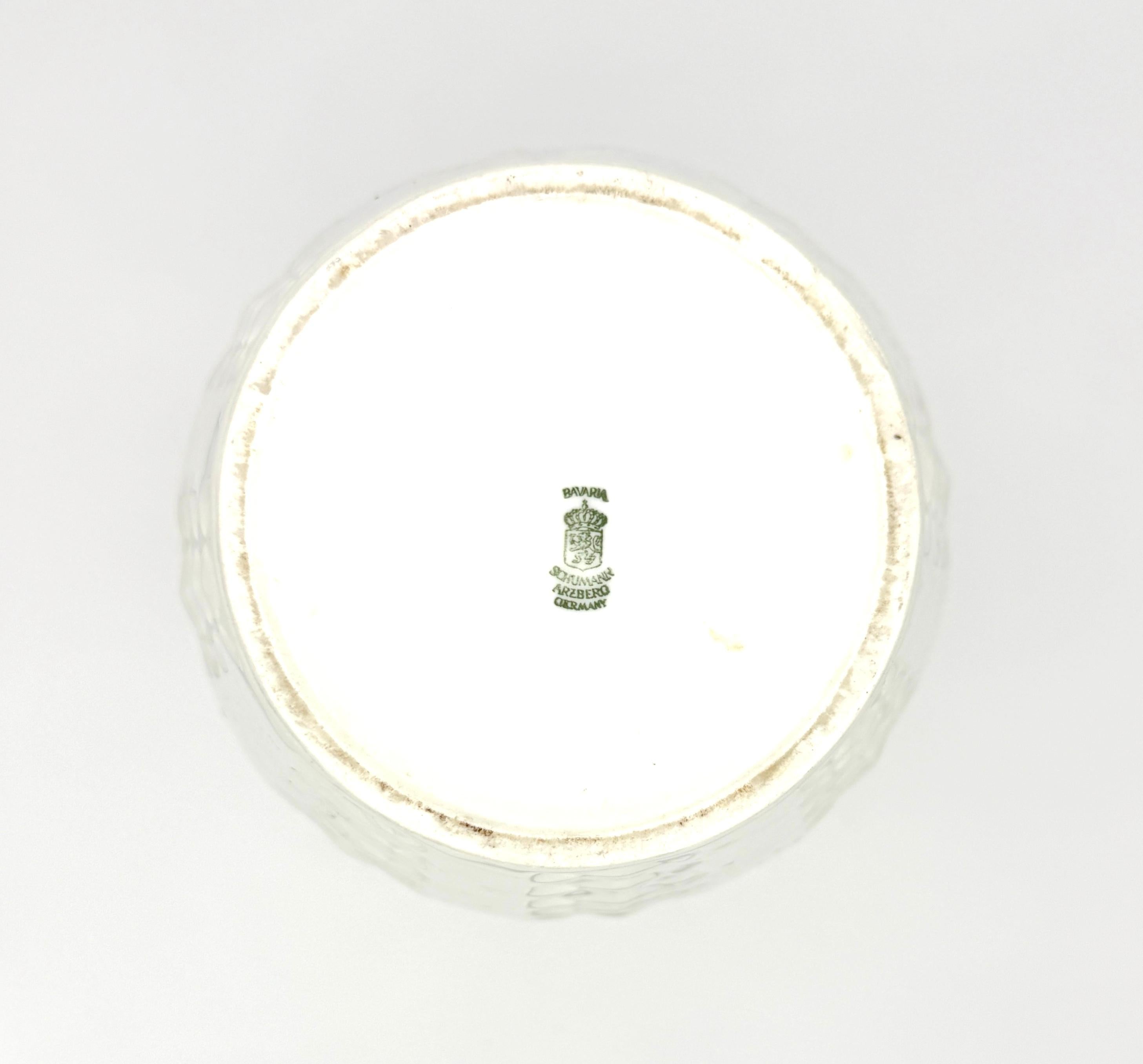 Mid-Century Modern Vase moderne du milieu du siècle dernier en porcelaine blanche Arzberg Optical Art OP Art en vente