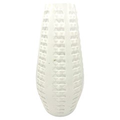Vintage Mid-Century Modern Vase Arzberg Weißes Porzellan Optische Kunst OP Kunst, Vintage