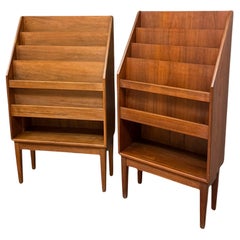 Vintage Mid Century Modern Vinyl Record or Art Print or Magazine Holder Set