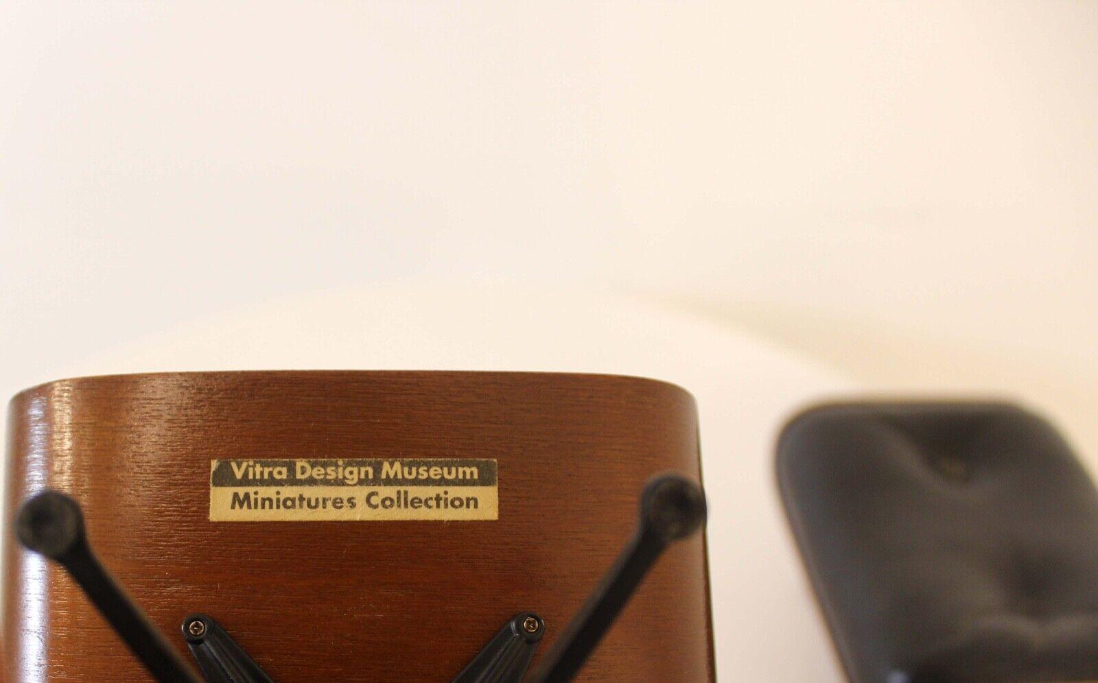 Vintage Mid-Century Modern Vitra Museum Miniature Eames Lounge Chair W Ottoman 3