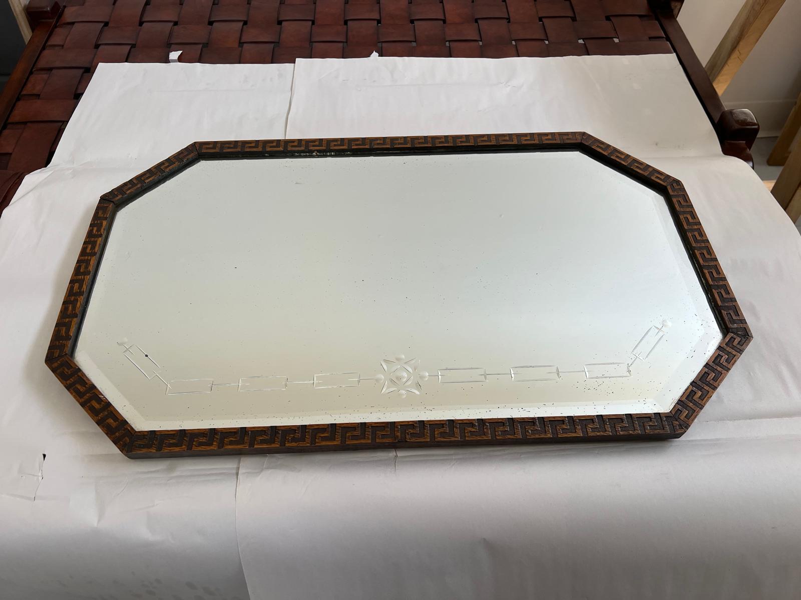 Vintage Mid Century Modern wall Mirror, UK Import In Good Condition For Sale In Seattle, WA