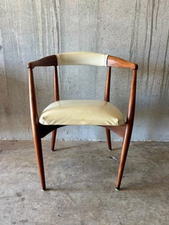 Vintage Mid-Century Modern Walnut Armchair by Laurence Peabody