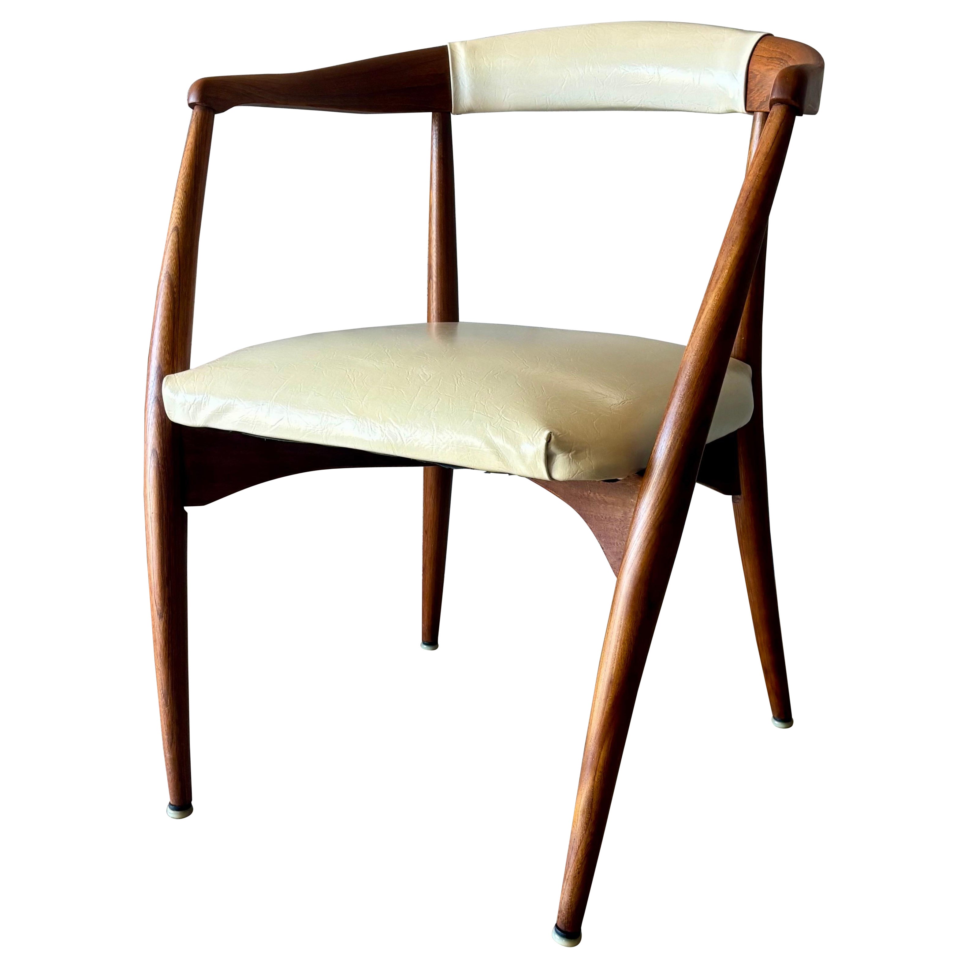 Moderner Sessel aus Nussbaumholz von Laurence Peabody, Mitte des Jahrhunderts