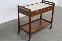 Vintage Mid-Century Modern Walnut Bar Cart by Merton Gershun