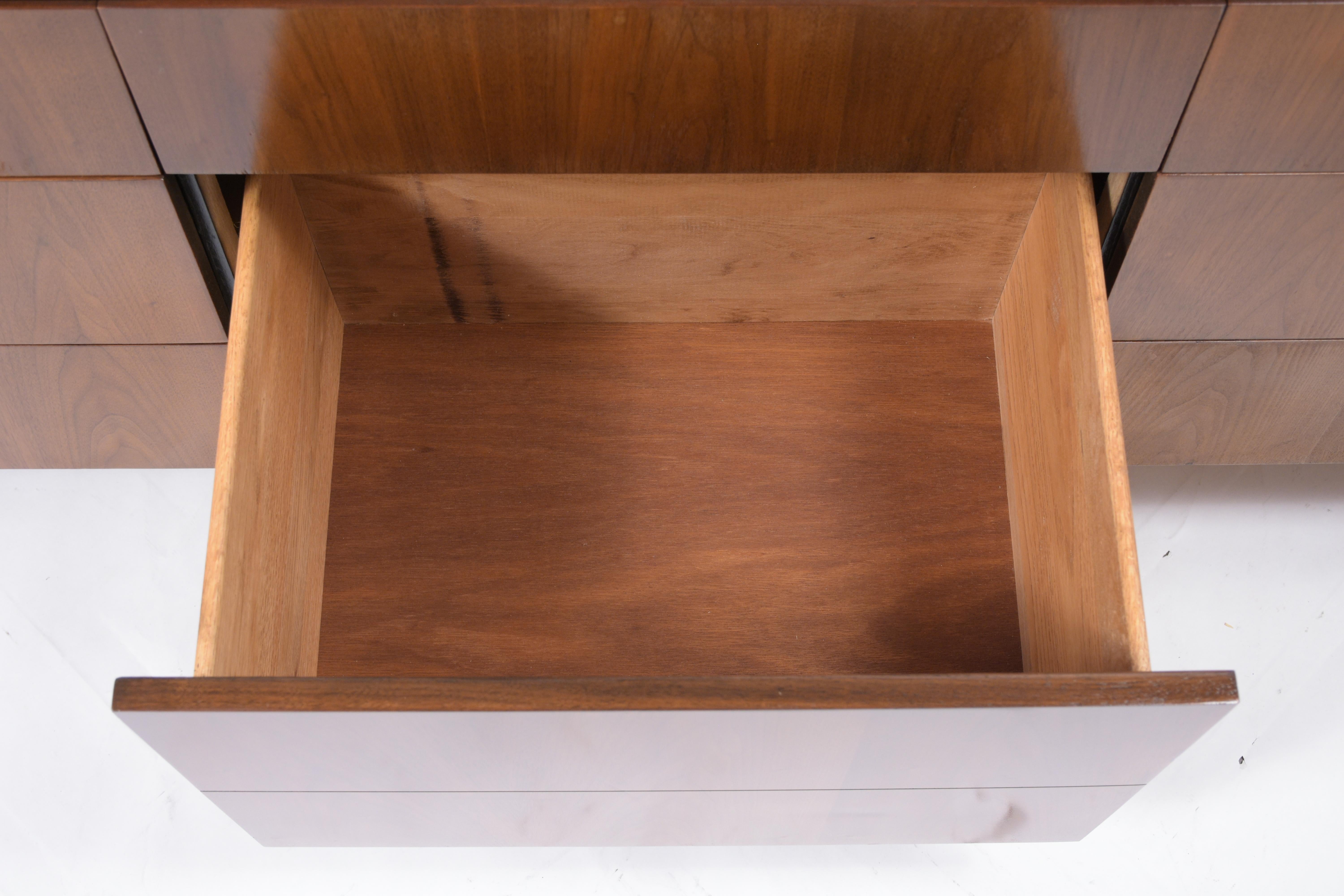 Mid-20th Century Vintage Mid-Century Modern Walnut Chest of Drawers