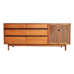 Vintage Mid Century Modern Walnut Credenza by Kipp Stewart for Calvin Furniture