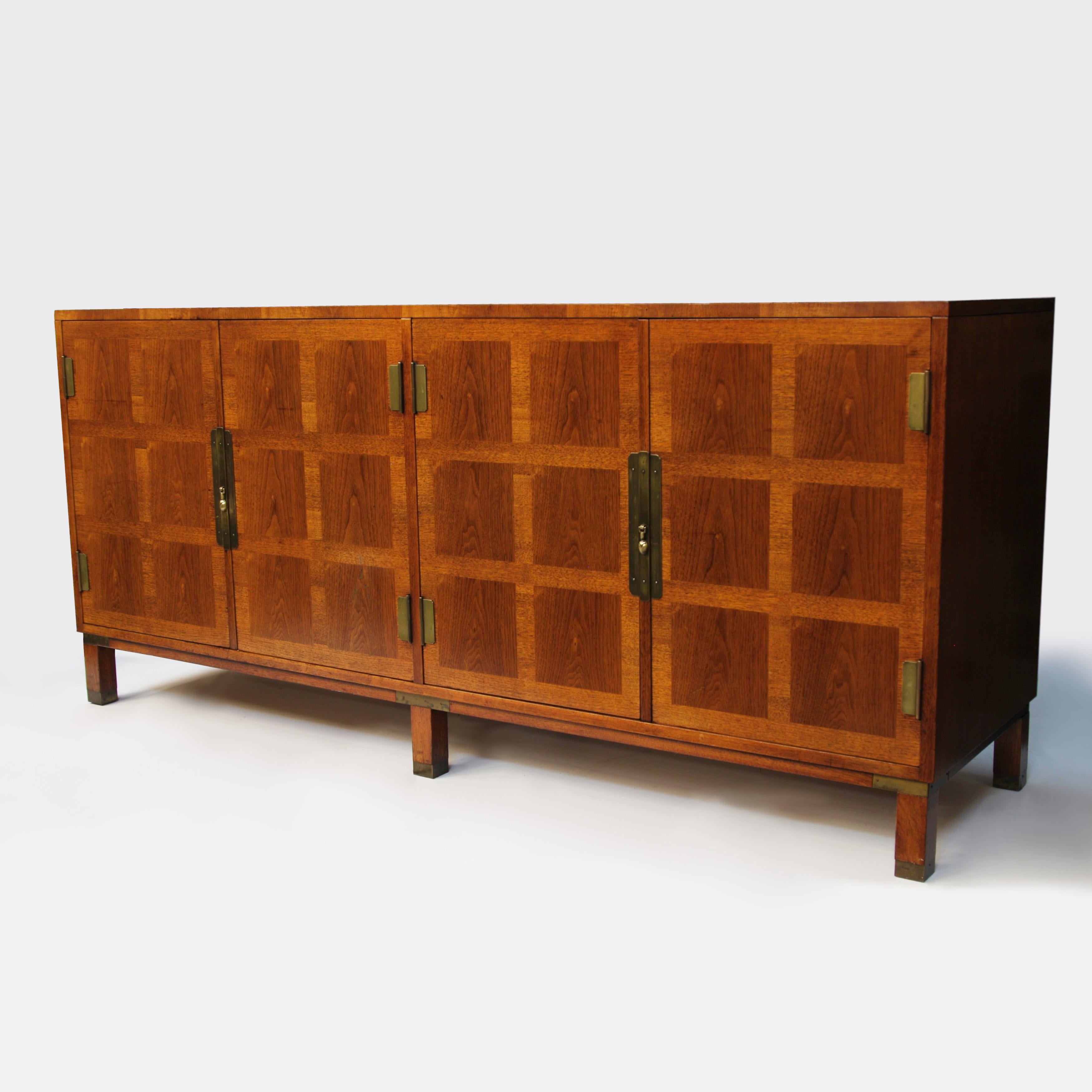 Fantastic walnut & oak credenza designed by Michael Taylor as part of the 