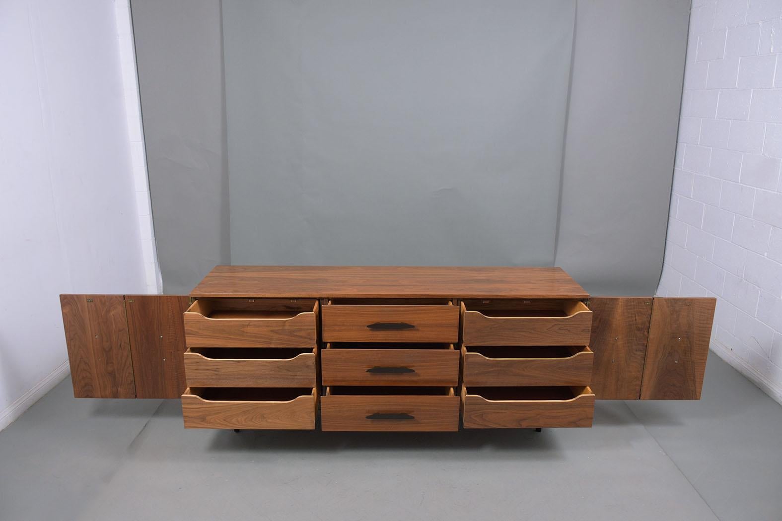 Hand-Crafted Vintage Mid-Century Modern Lacquered Credenza