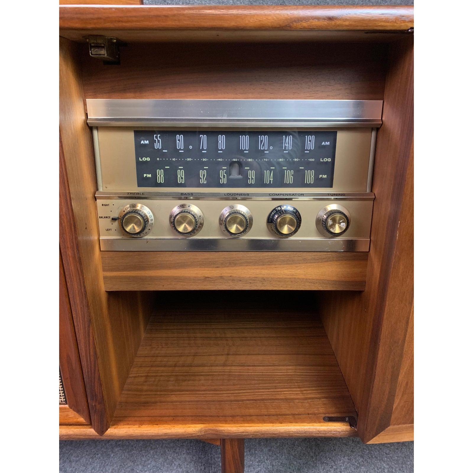 mid century modern stereo console for sale