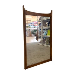 Vintage Mid-Century Modern Walnut Dresser Mirror.