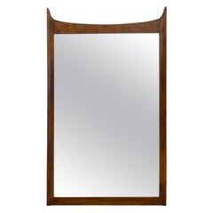 Vintage Mid-Century Modern Walnut Dresser Mirror.