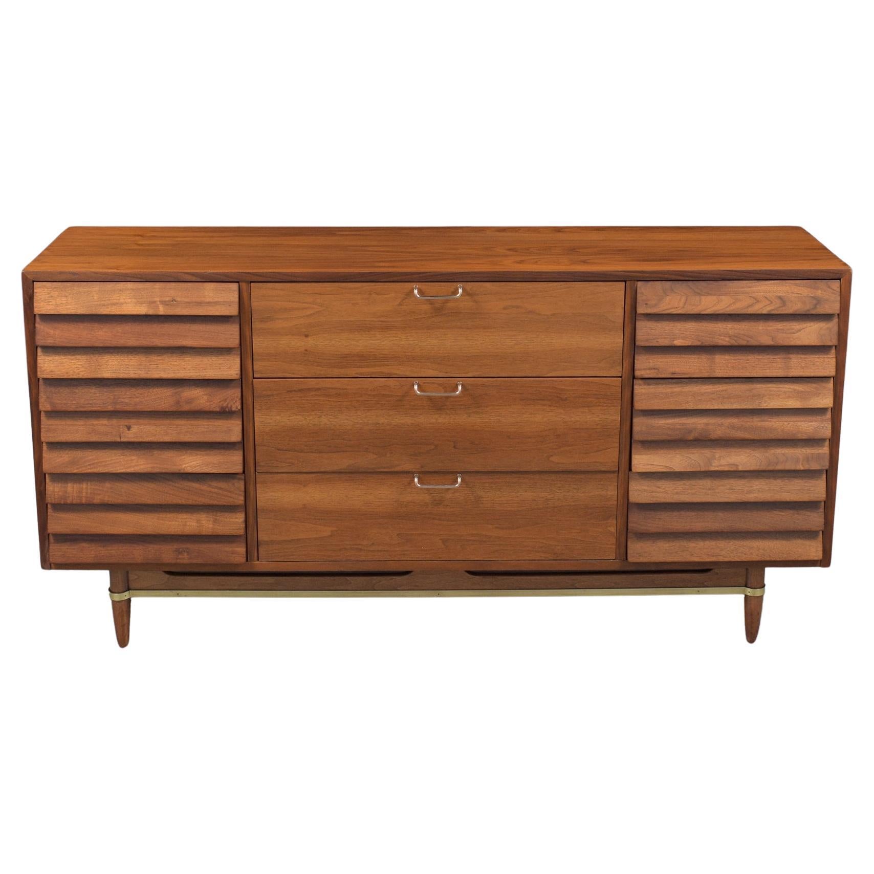 Restored Mid-Century Modern Walnut Dresser: Timeless Elegance & Function