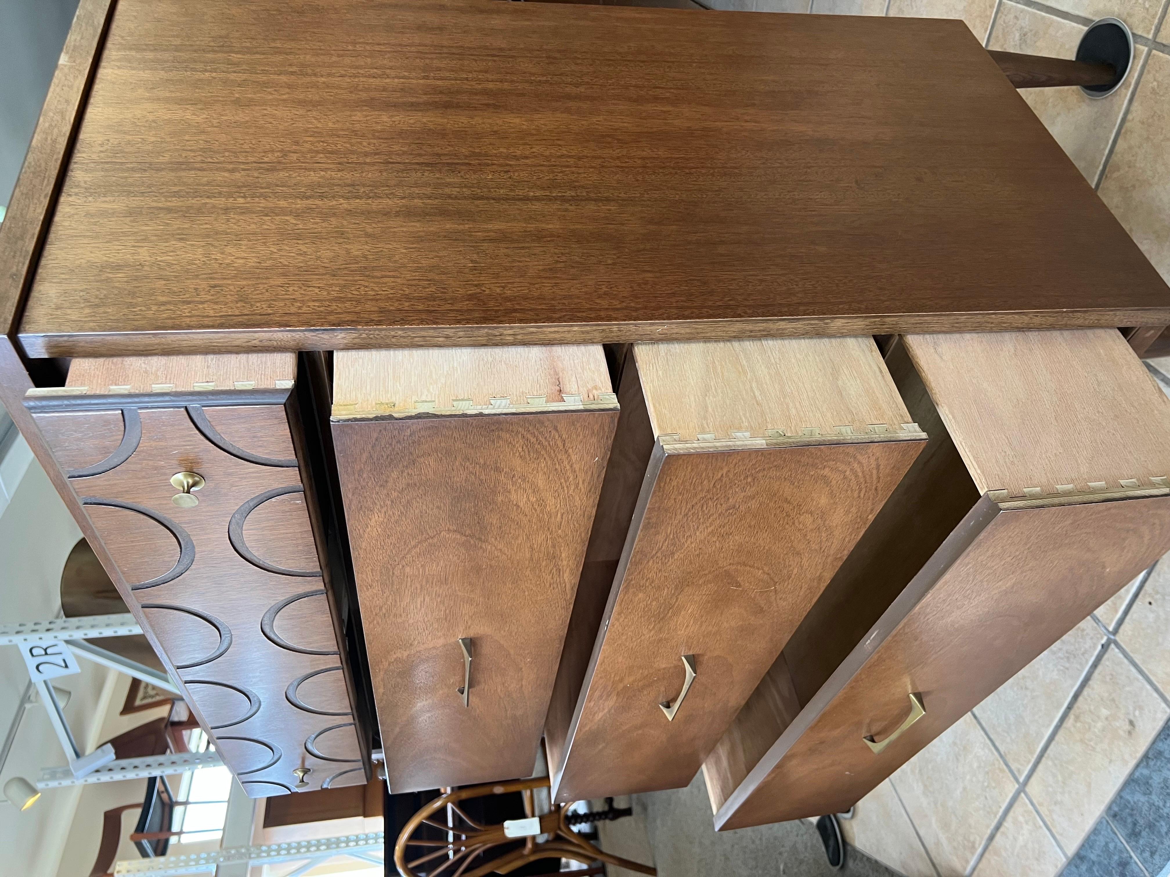 Mid-20th Century Vintage Mid-Century Modern Walnut Dresser with Dovetailed Drawers