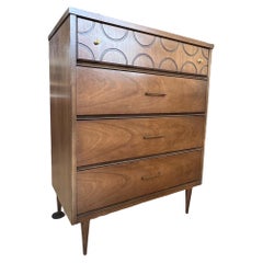 Vintage Mid-Century Modern Walnut Dresser with Dovetailed Drawers