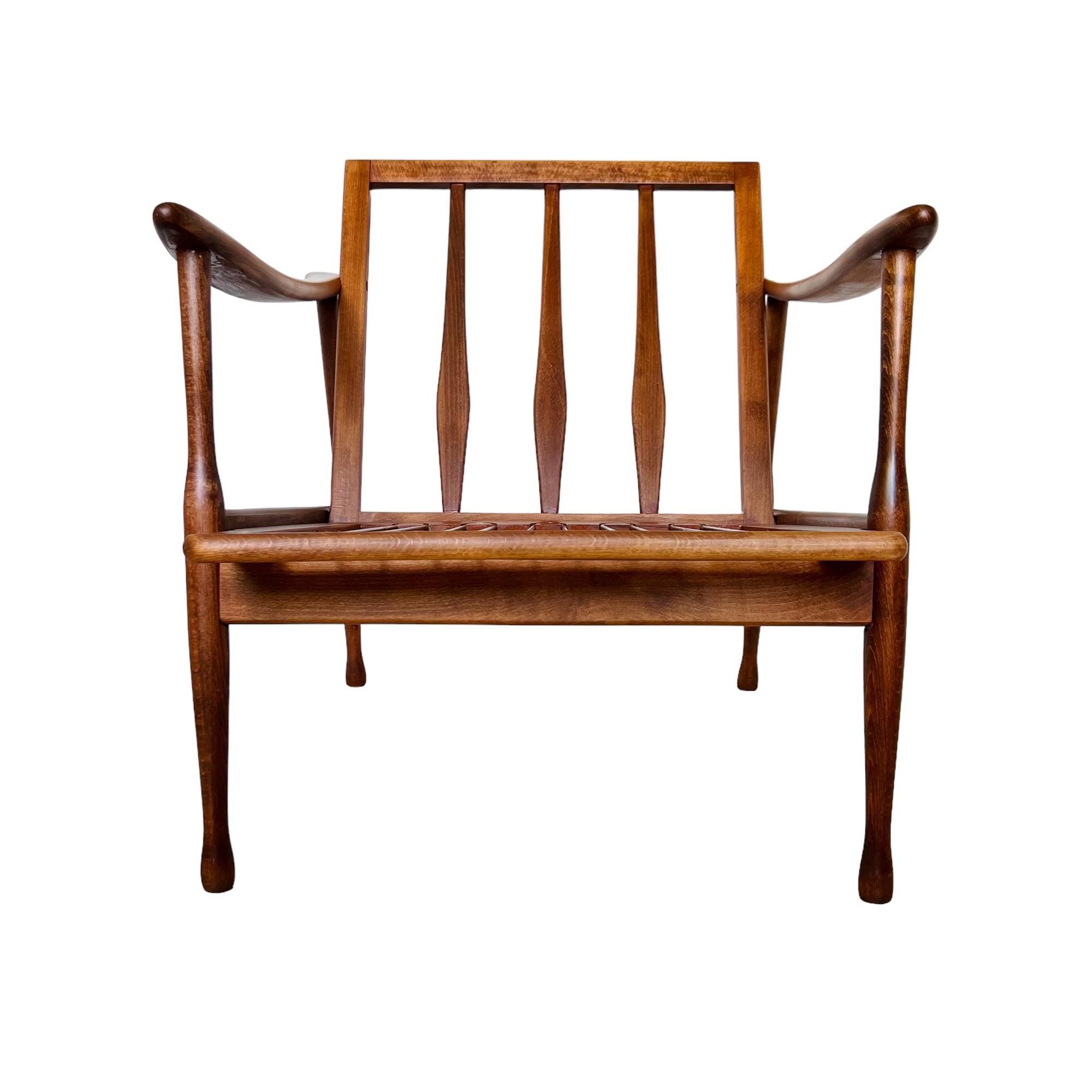 Vintage Mid-Century Modern Walnut Easy Chair 4