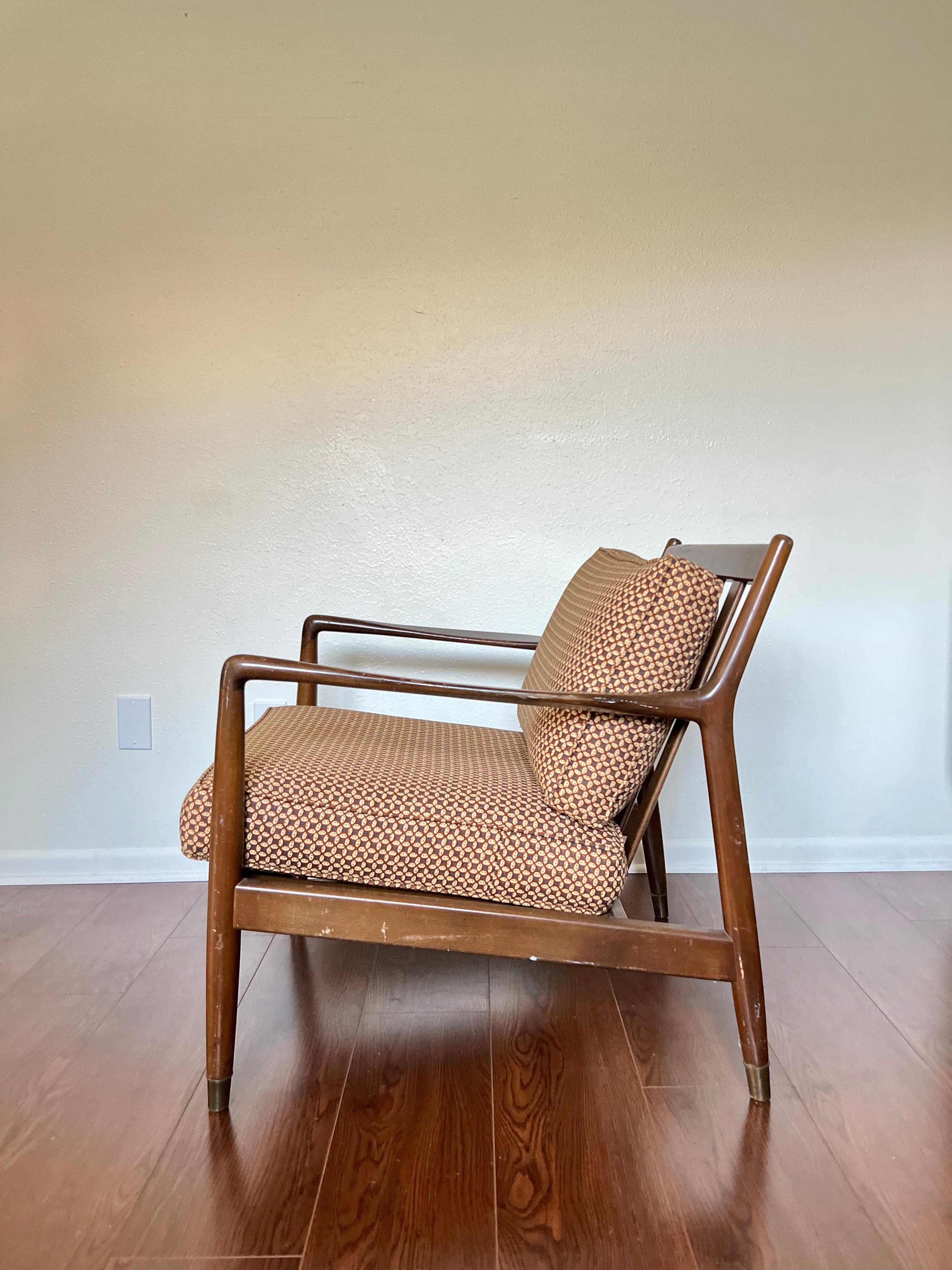 Vintage Mid Century Modern walnut folke ohlsson Style Lounge chair 5