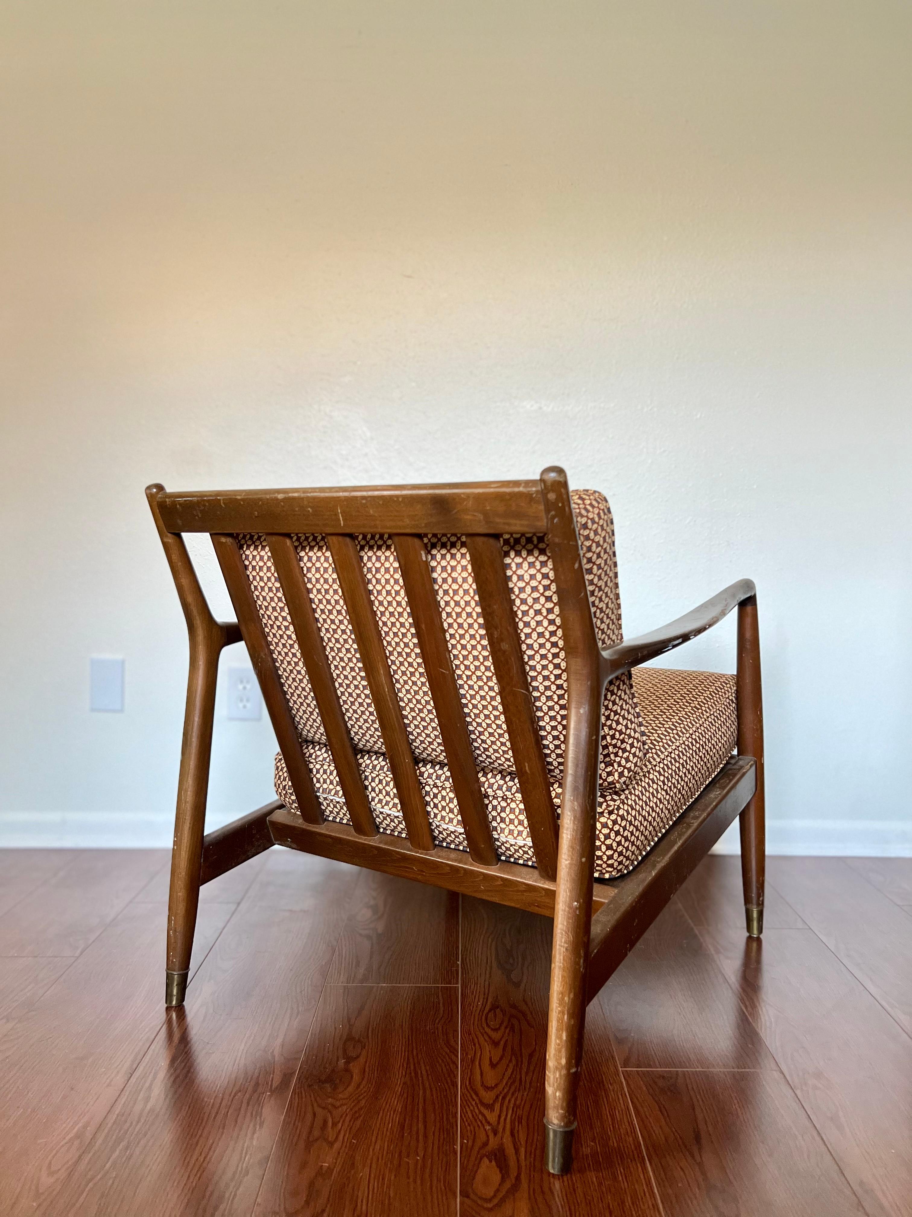 Vintage Mid Century Modern walnut folke ohlsson Style Lounge chair 6