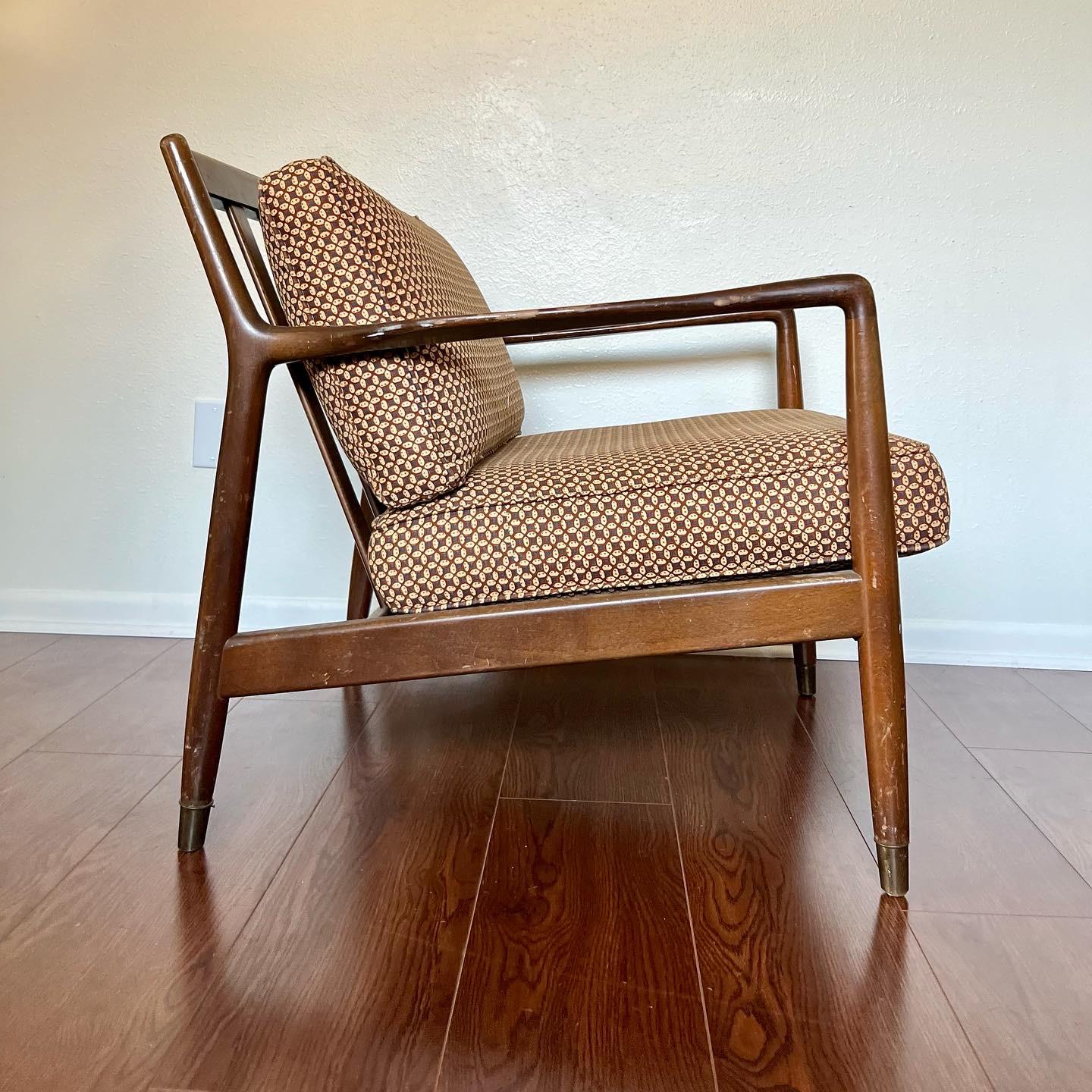Mid-Century Modern Vintage Mid Century Modern walnut folke ohlsson Style Lounge chair