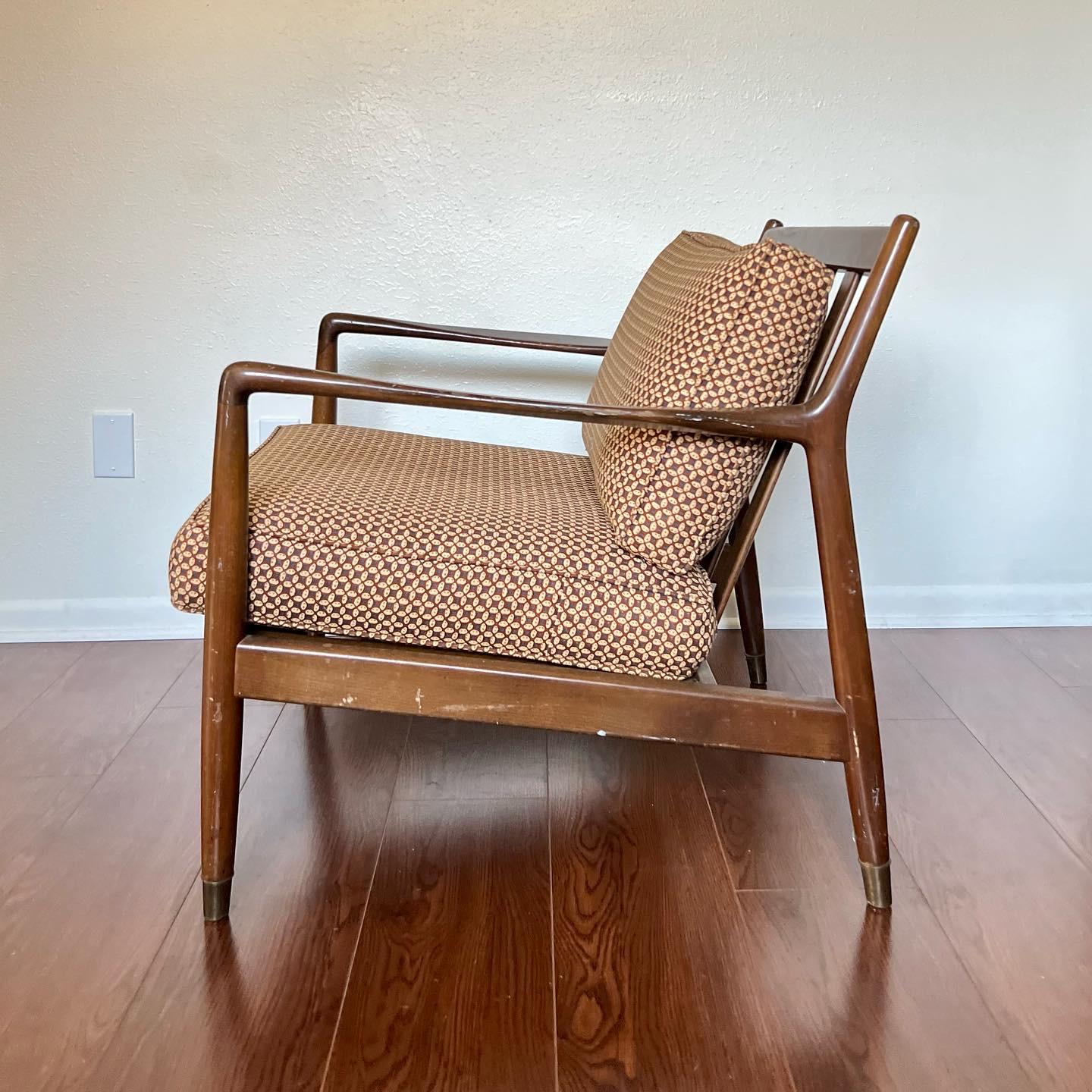 Vintage Mid Century Modern walnut folke ohlsson Style Lounge chair 3