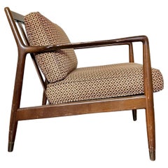 Vintage Mid Century Modern walnut folke ohlsson Style Lounge chair