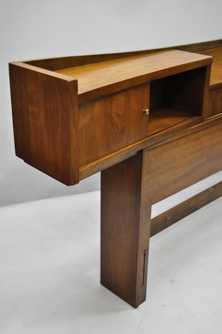 Vintage Mid-Century Modern Walnut Full Size Storage ...