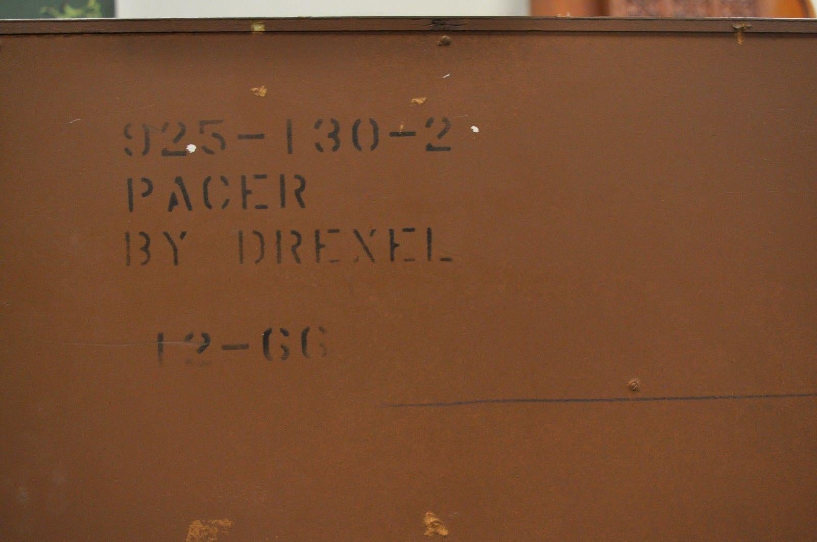 Vintage Mid-Century Modern Walnut Long Dresser Credenza Cabinet Drexel Pacer 3