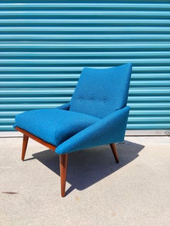 Vintage Mid Century Modern Walnut Lounge Chair by Kroehler, c1960s