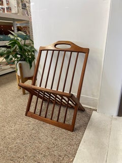 Vintage Mid-Century Modern Walnut Magazine Rack Attributed to Arthur Umanoff