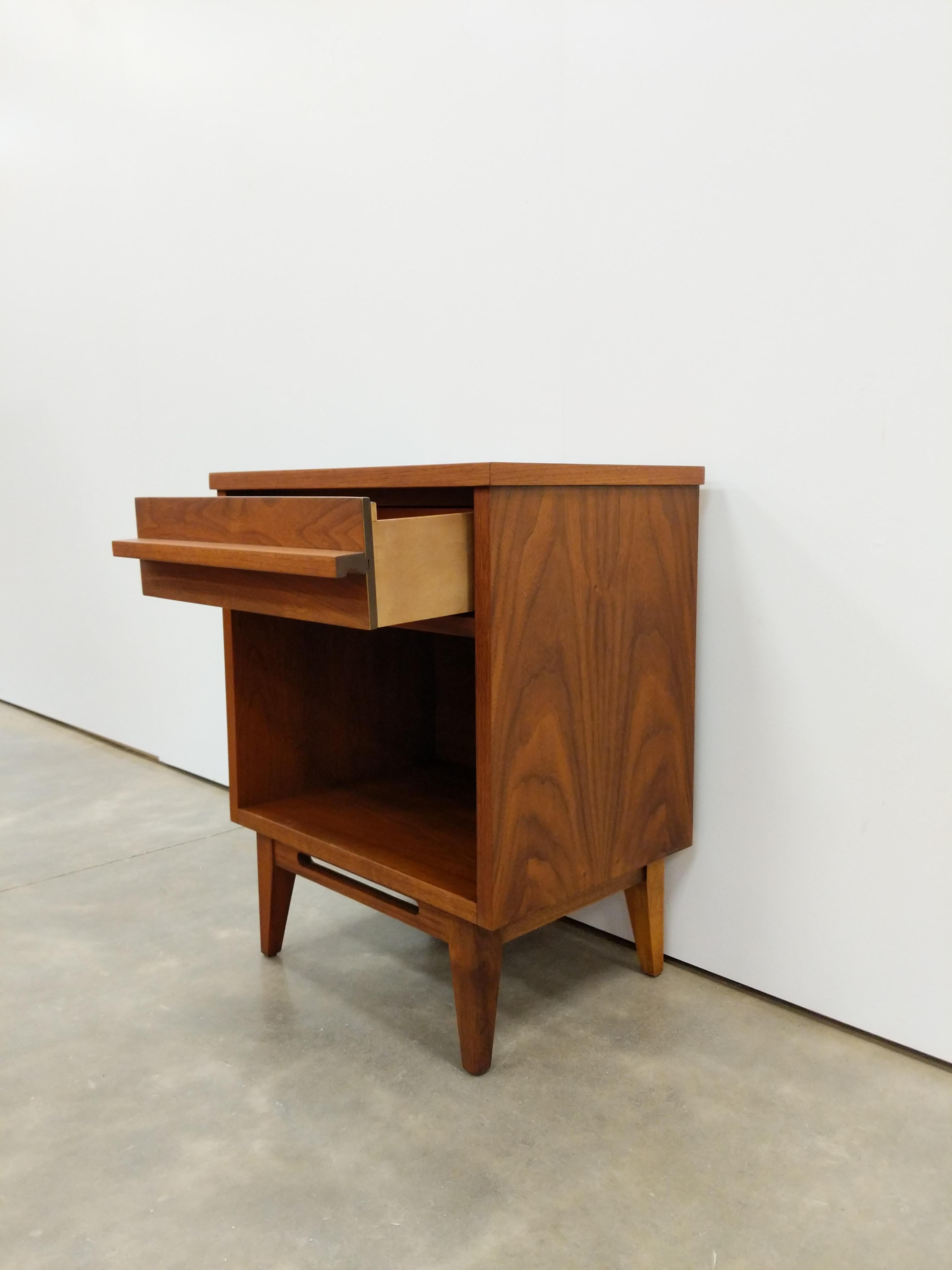 Mid-Century Modern Vintage Mid Century Modern Walnut Nightstand by Gibbard