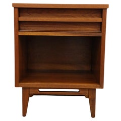 Vintage Mid Century Modern Walnut Nightstand by Gibbard