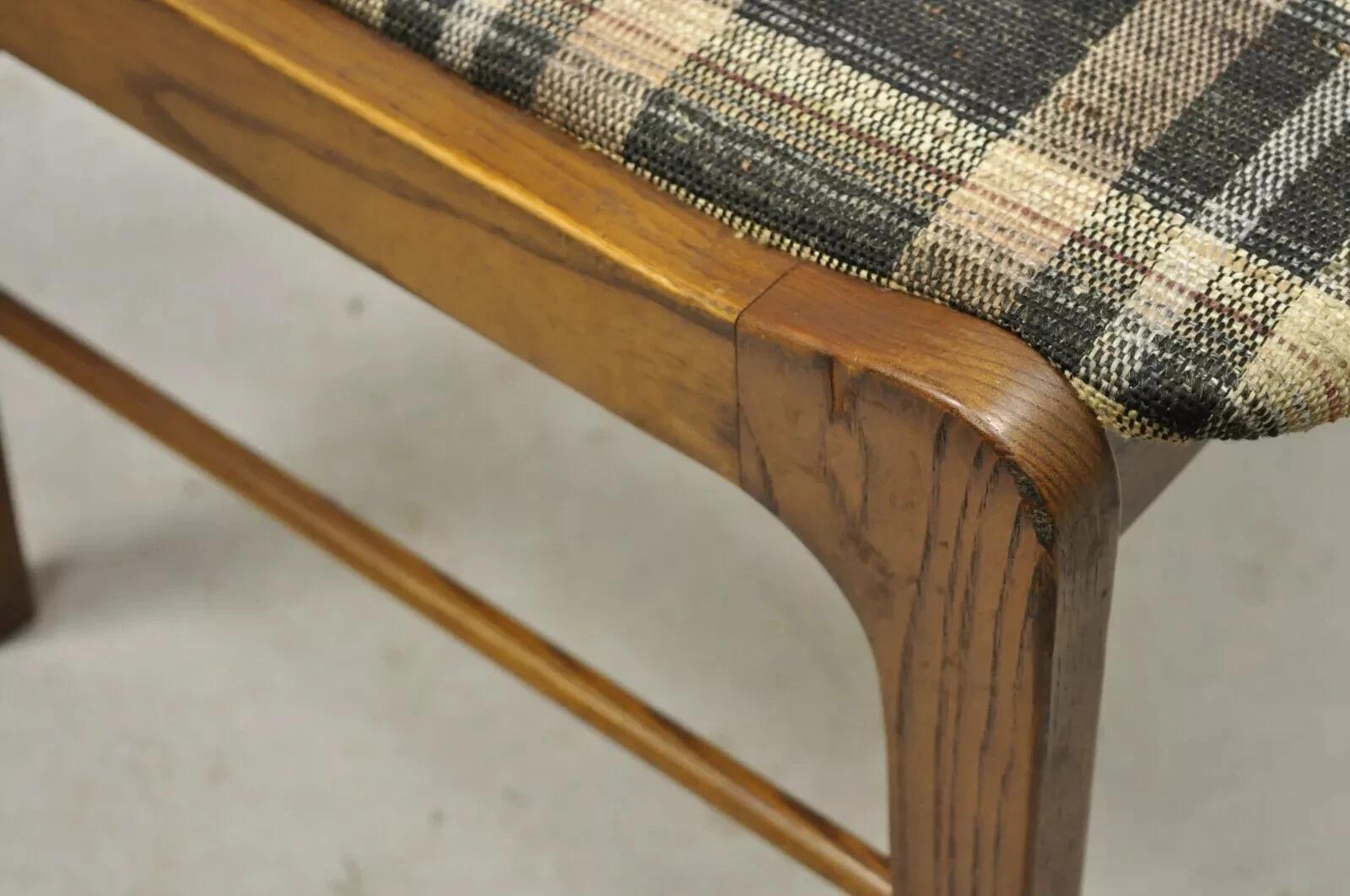 Vintage Mid Century Modern Walnut & Oak Sculptural Dining Side Chairs - a Pair For Sale 3